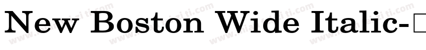 New Boston Wide Italic字体转换